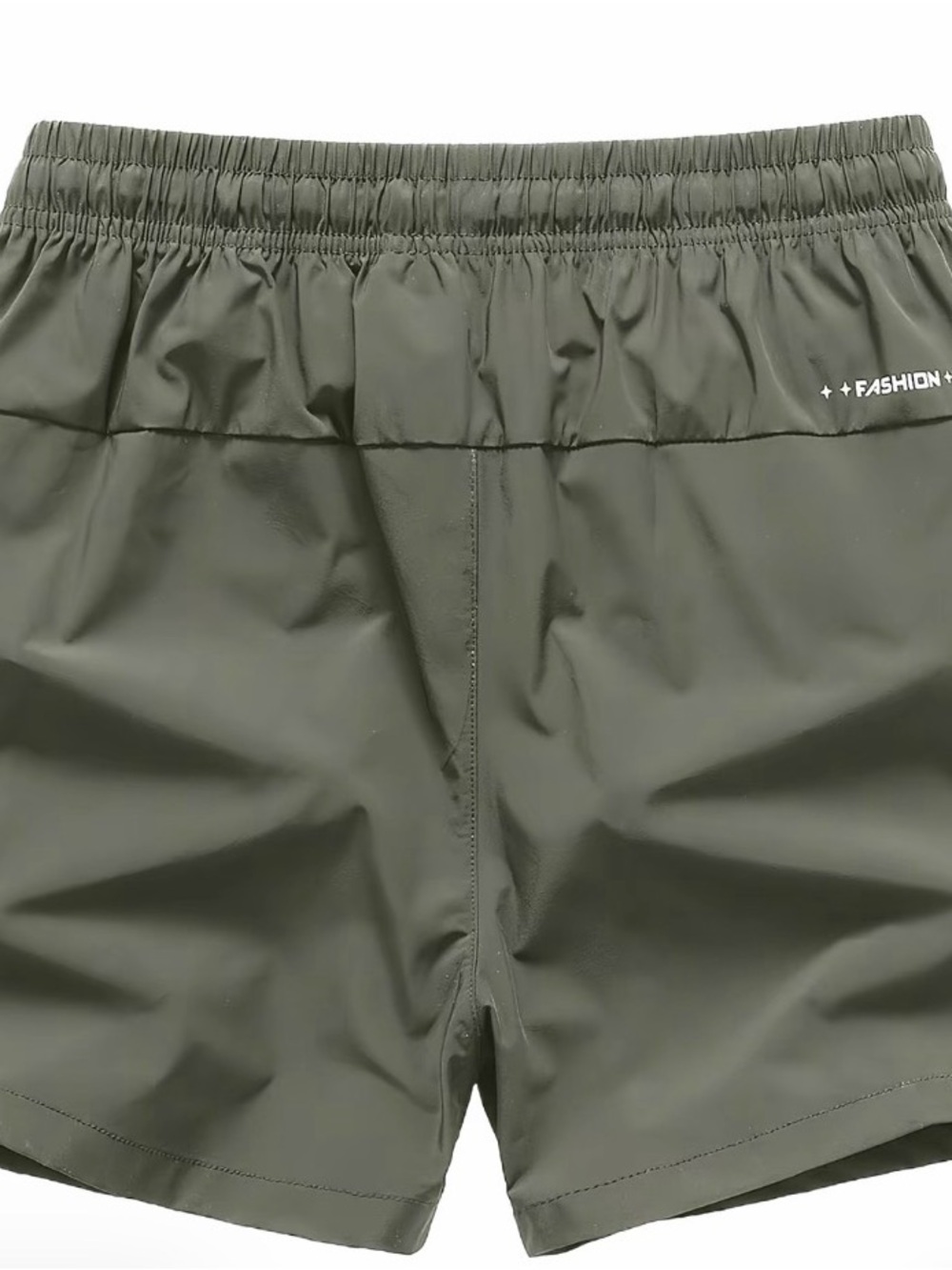 Olive Green Athletic Swim Shorts